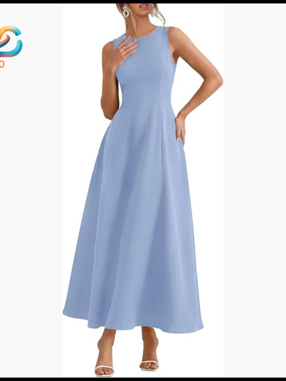 Maxi Dress Sleeveless A-Line Formal Wedding Guest Cocktail